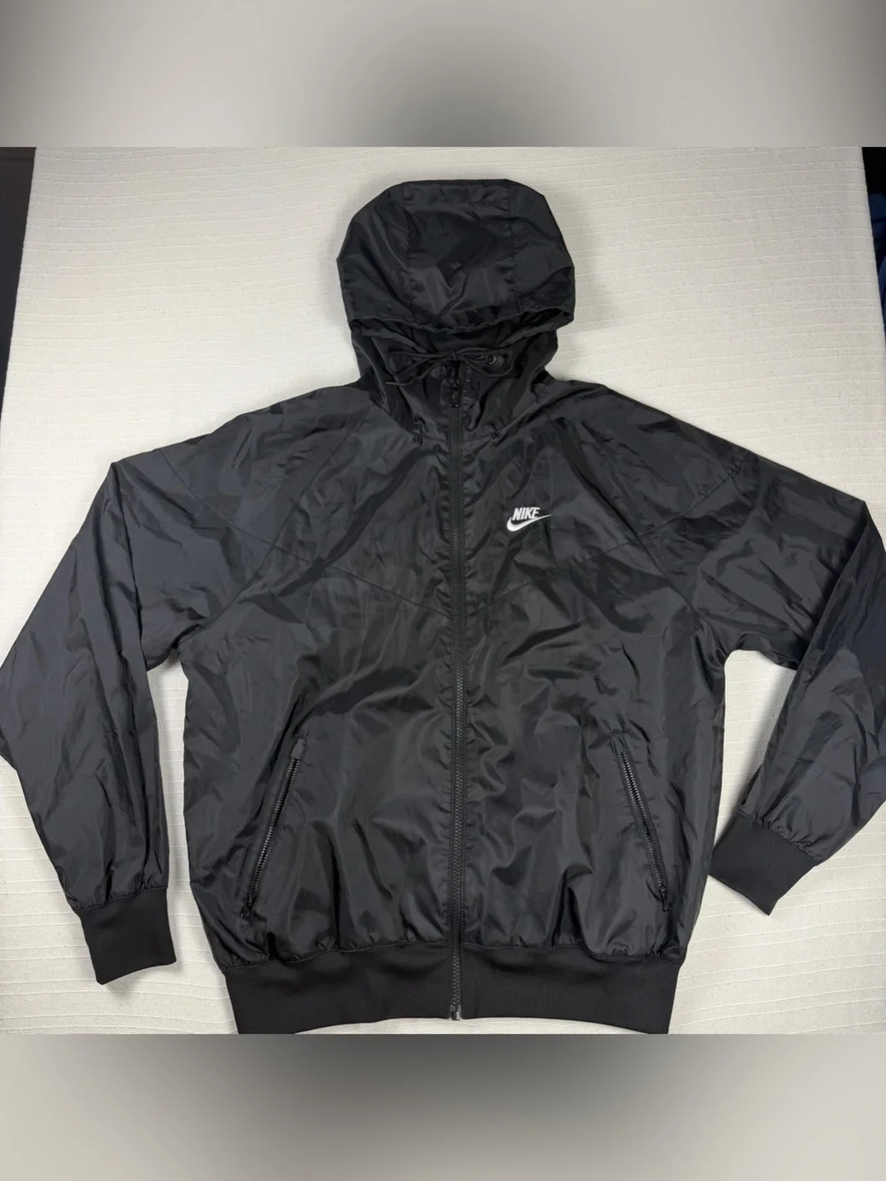 Nike Windrunner Full Zip Hooded Jacket Black Men's Size Small